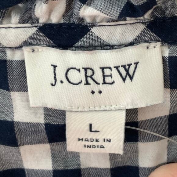 J. Crew Gingham Blouse size large - Picture 2 of 5